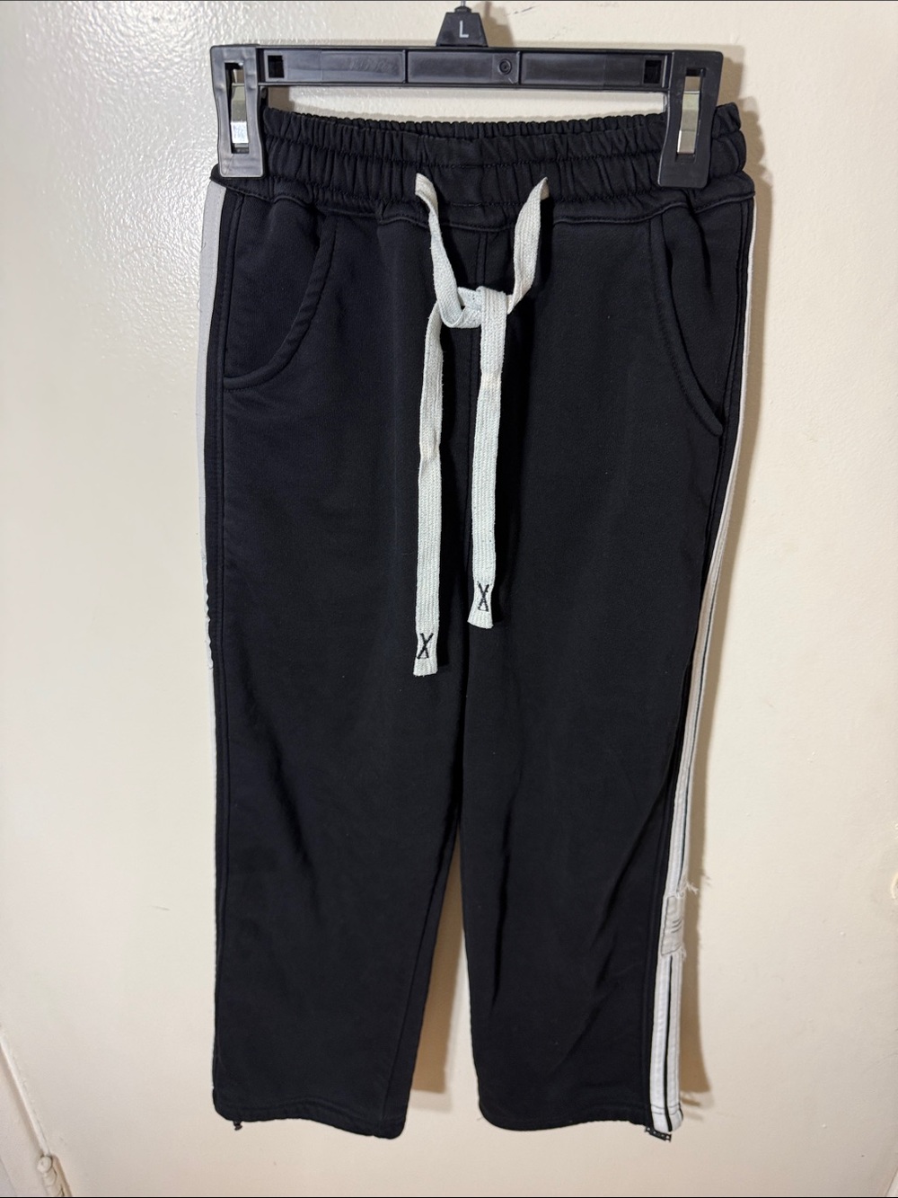 Kids Black Track Jogger Pants with Contrast Drawstring - Picture 1 of 4
